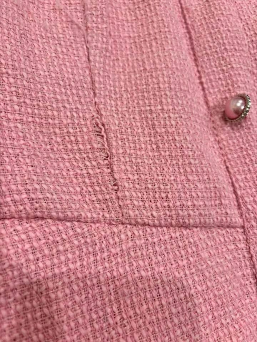 Strapless Pink Button-Front Mini Dress - Picture 3 of 3